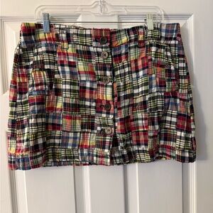J. Crew Multicolor Plaid Skirt